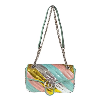 グッチ GGマーモント ショルダーバッグ スパンコール 443497 マルチカラー レディース GUCCI 中古
