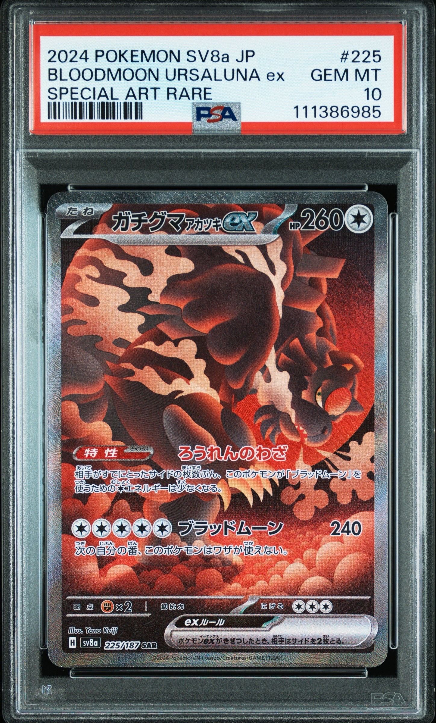 ガチグマ アカツキex SAR [SV8a 225/187](ハイクラスパック「テラスタルフェスex」)