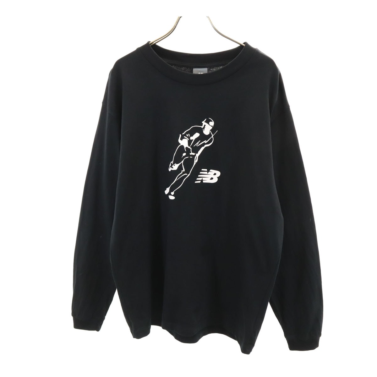 NEW BALANCE ニューバランス 長袖 Tシャツ M ブラック ロンT