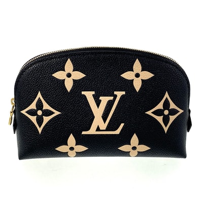 LOUIS VUITTON ルイ・ヴィトン ポシェット コスメティック PM ポーチ M59086 モノグラムアンプラント ブラック レディース【中古】
