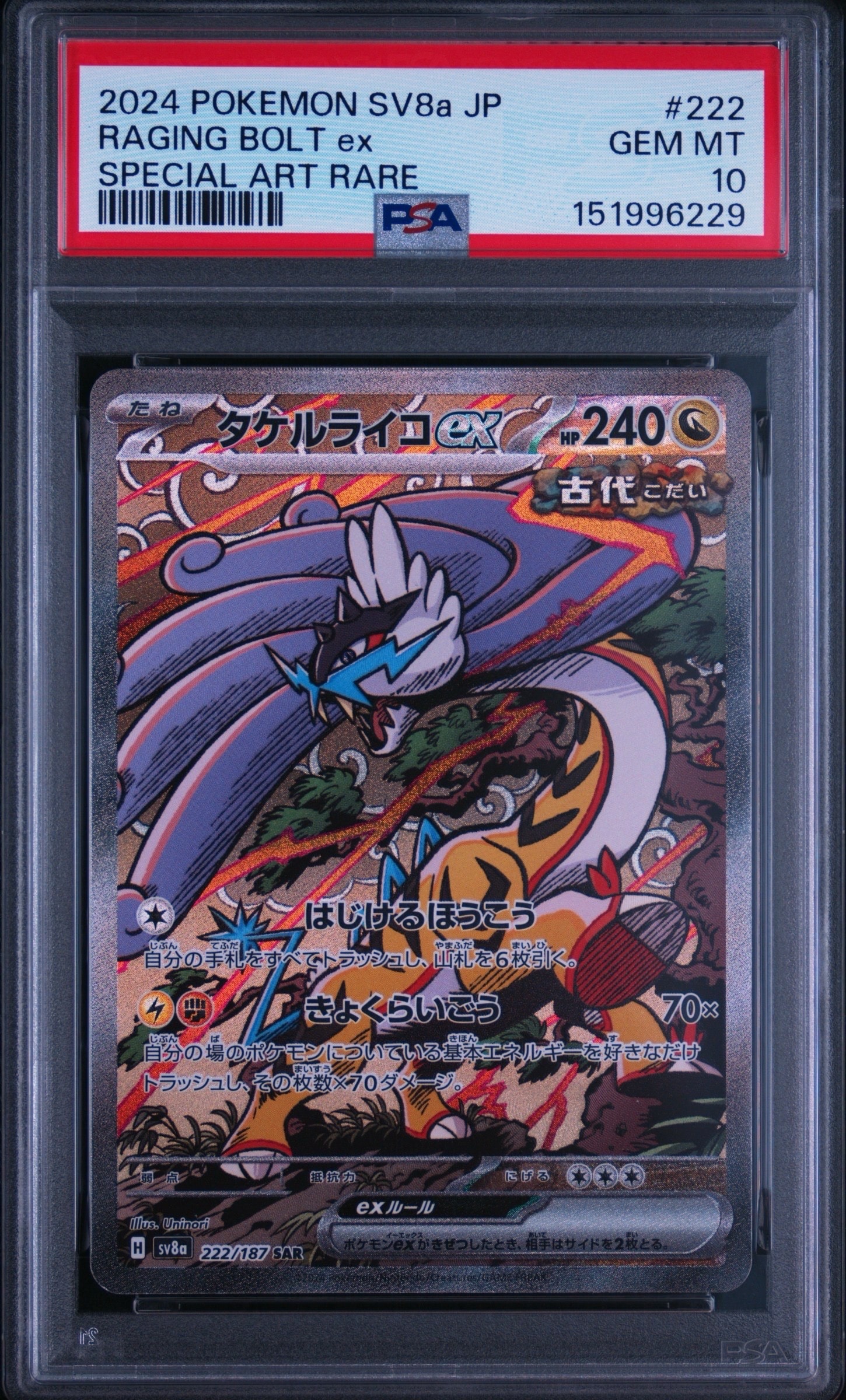 タケルライコex SAR [SV8a 222/187](ハイクラスパック「テラスタル