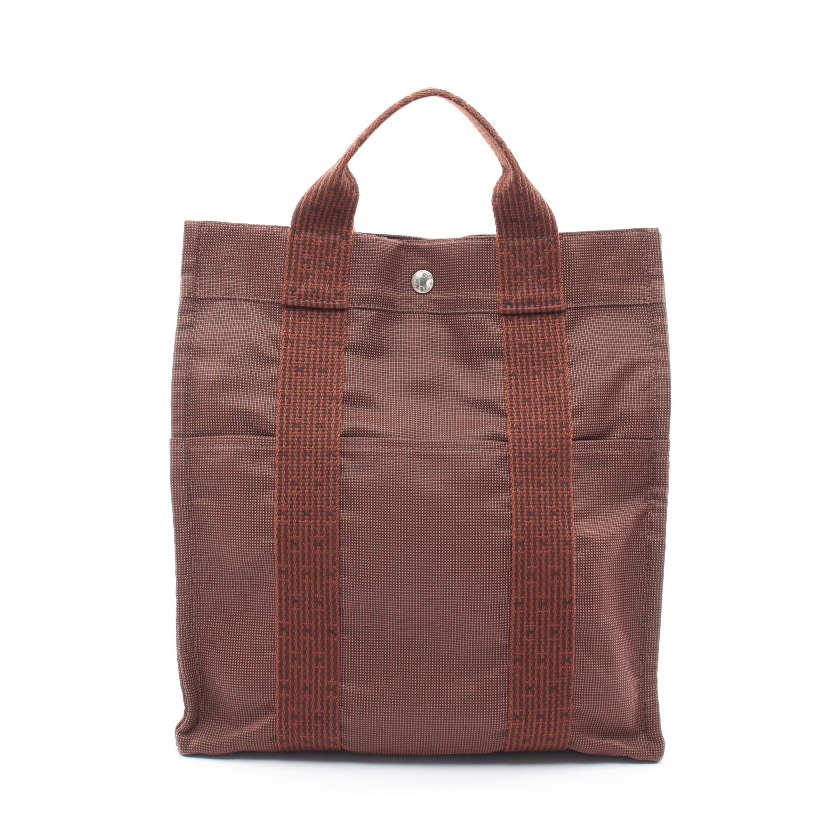 エルメス HERMES エールライン アドMM リュックサック バックパック バッグ ナイロンキャンバス メンズ レディース ブラウン系 【中古】