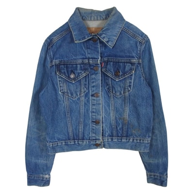 Levi's リーバイス デニムジャケット 80s USA製 76001-1212 ケアタグ ボタン裏刻印674 レディース キッズ デニム ジャケット インディゴブルー系 M【中古】