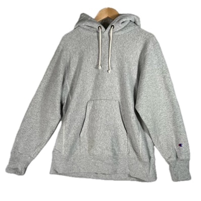 Champion チャンピオン 無地 秋冬 AW パーカー コットン/ポリエステル グレー レディース L【古着】【中古】