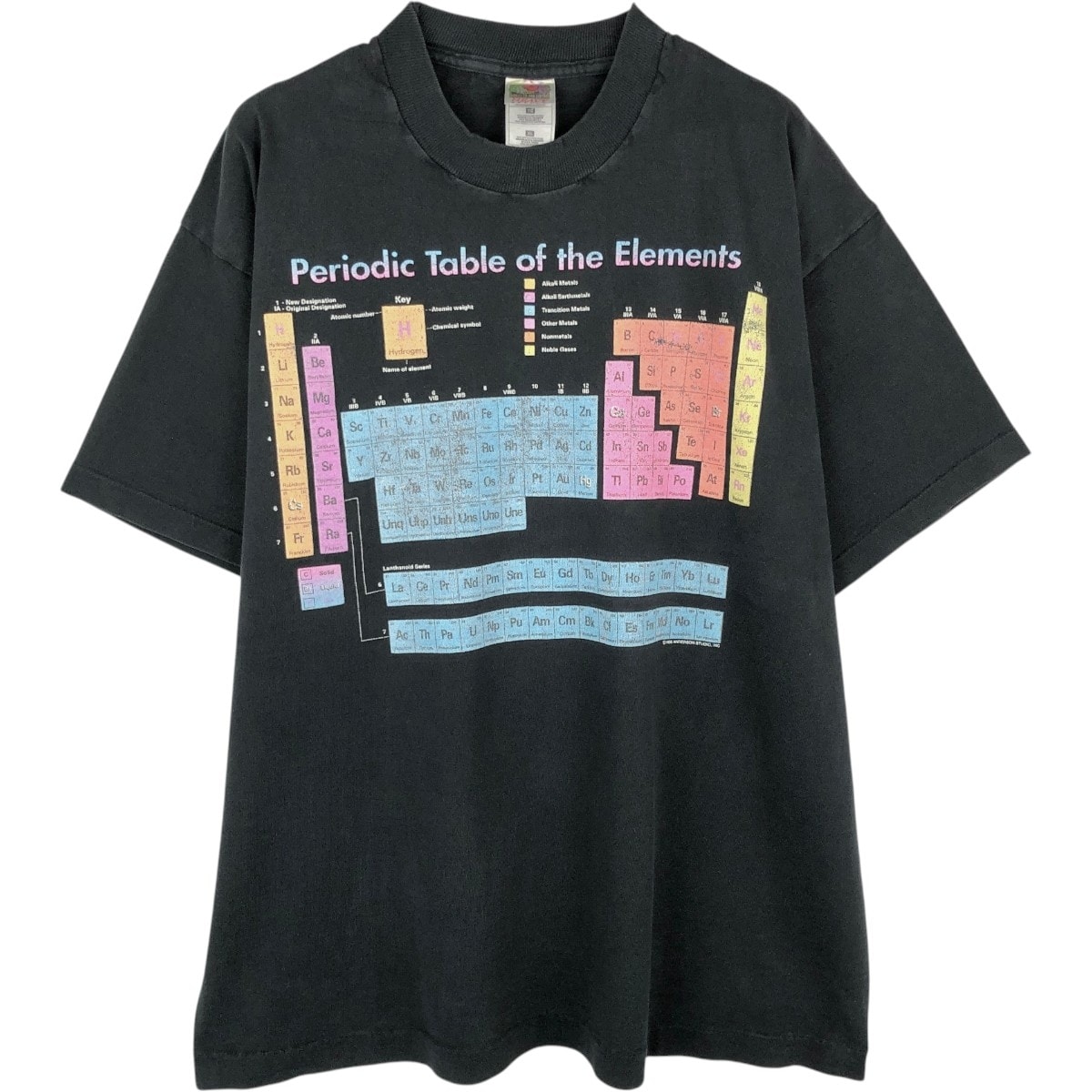 古着 90年代 フルーツオブザルーム FRUIT OF THE LOOM 元素周期表 プリントTシャツ メンズXL相当 ヴィンテージ/eaa664319