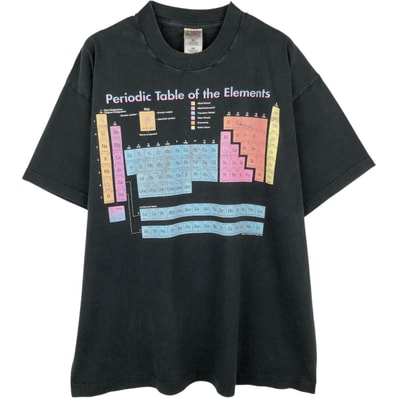 古着 90年代 フルーツオブザルーム FRUIT OF THE LOOM 元素周期表 プリントTシャツ メンズXL相当 ヴィンテージ/eaa664319
