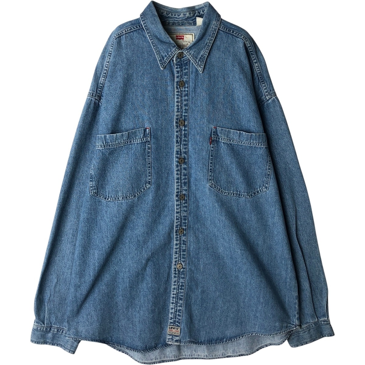 古着 90年代 リーバイス Levi's 長袖 デニムシャツ メンズXL相当 ヴィンテージ/eaa631235