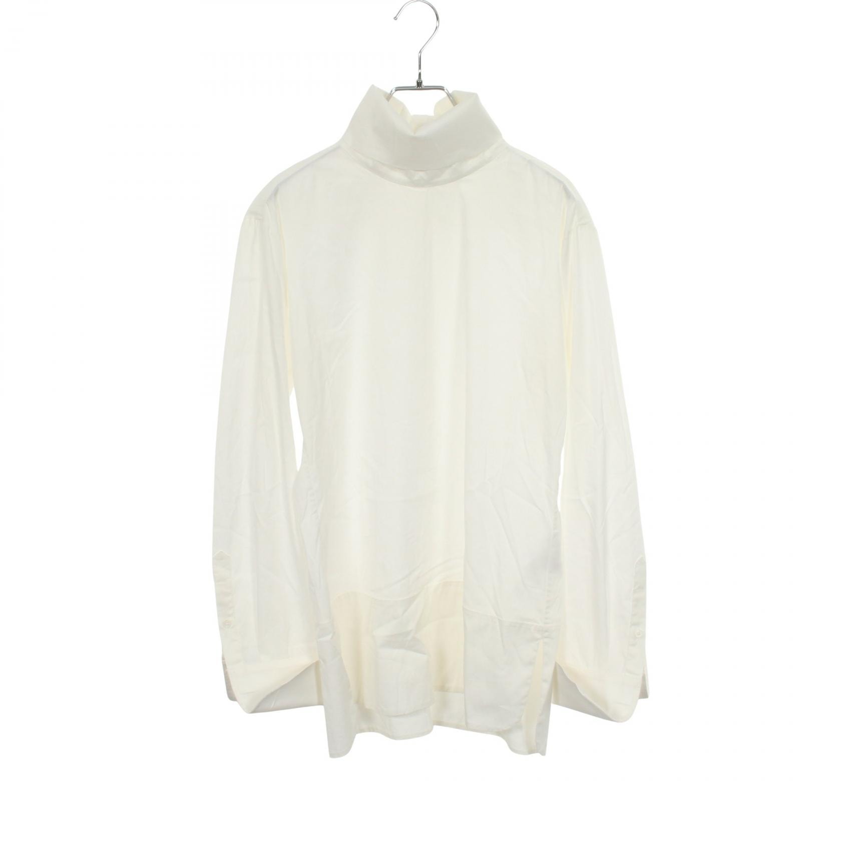 ジルサンダー JIL SANDER バックジップ ハイネック 衣料品 トップス コットン レディース ホワイト系 【中古】