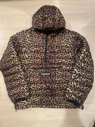 Supreme Micro Down Half Zip Hooded Pullover "Leopard"