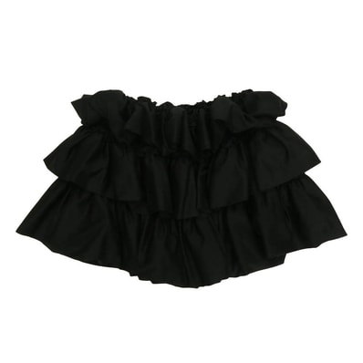 COMME des GARCONS コムデギャルソン 25SS 3O-T008 noir kei ninomiya ノワールケイニノミヤ コットン フリル ボリューム スカート ブラック系 S【極上美品】【中古】