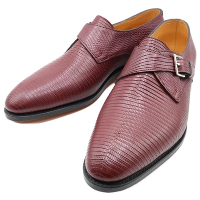 ジョンロブ 新品未使用 ASHILL V 1000ラスト リザード シングルモンクストラップ 7 1/2E