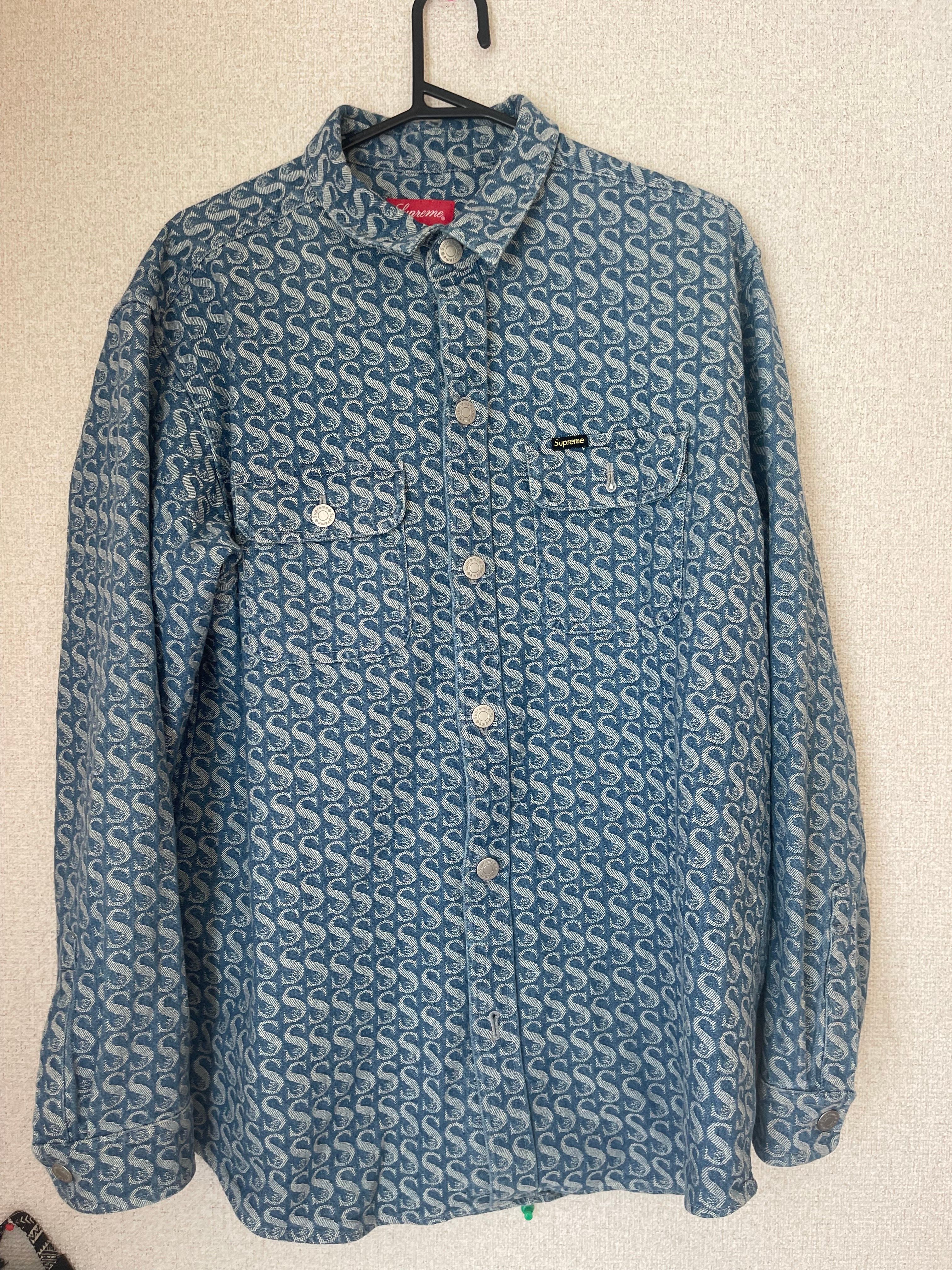 Supreme Monogram Denim Shirt "Blue"