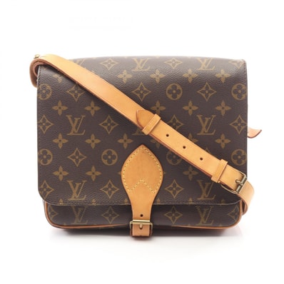 ルイ・ヴィトン LOUIS VUITTON カルトシエールGM ショルダーバッグ バッグ PVCコーティングキャンバス レザー モノグラム レディース ブラウン系 M51252 【中古】