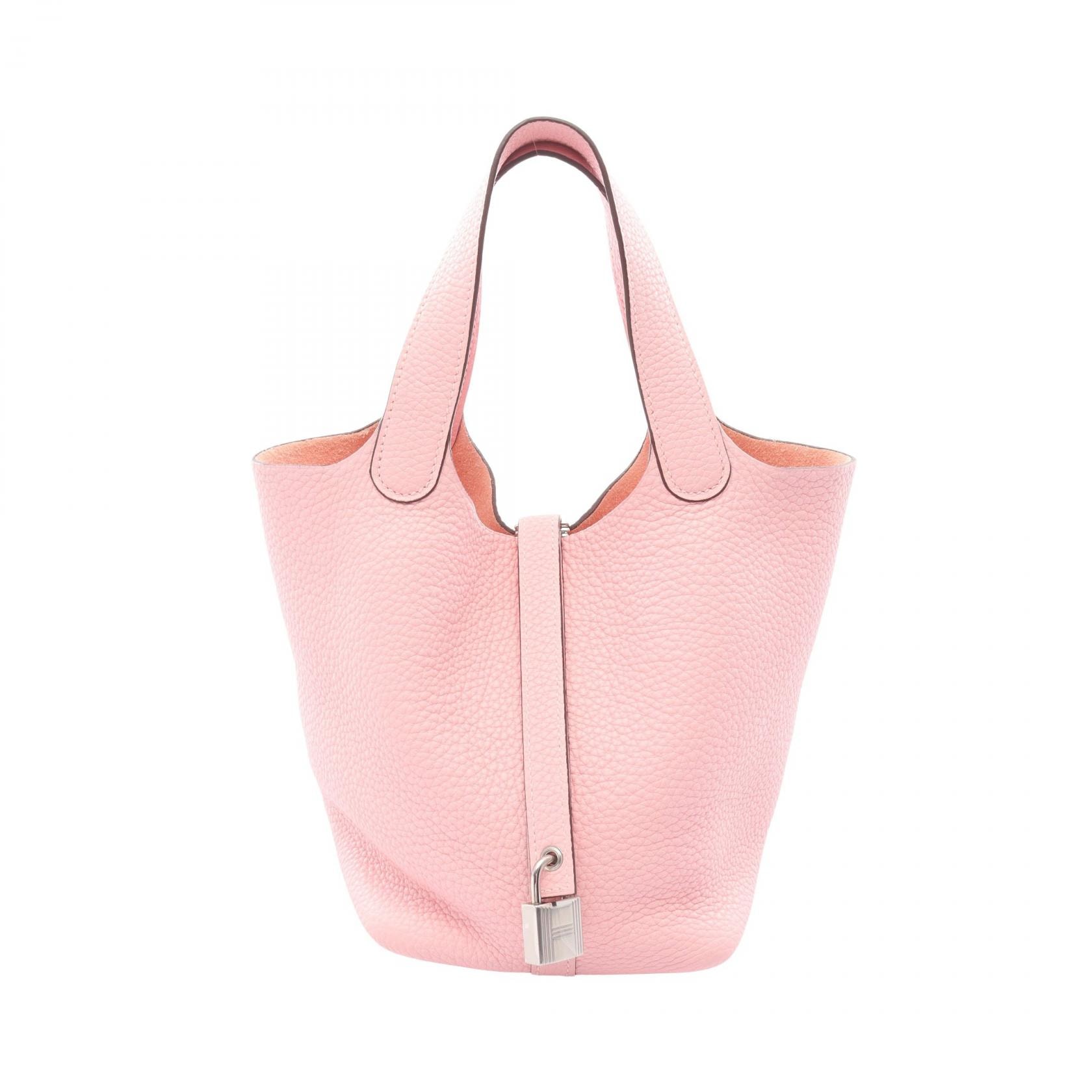 エルメス HERMES ピコタンロックPM ハンドバッグ バッグ レザー トリヨンクレマンス トリヨンクレマンス ローズサクラ Y刻印(2020年製造) レディース ピンク系 【中古】