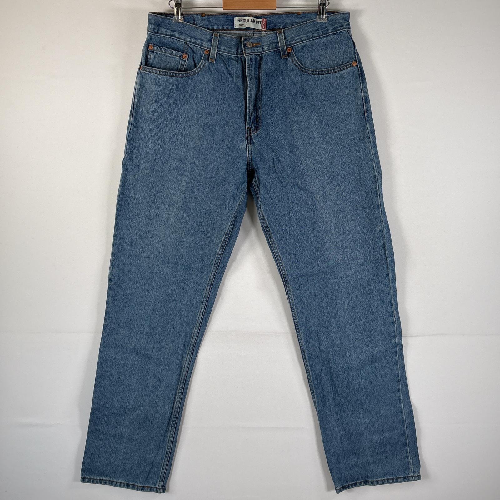 古着 リーバイス Levi's デニムパンツ 505 ブルーデニム ジーンズ ジーパン ストレート 大きいサイズ w38 L34  ブルー系 メンズ