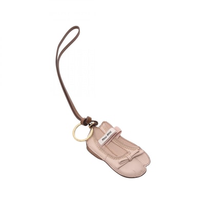 ミュウ ミュウ Miu Miu MIU BULLET チャーム アクセサリー レザー レディース ピンク系 / ブラウン系 5TL5332CUMF0NZ2 【新品】