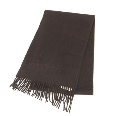 【中古】バーバリー BURBERRY カシミヤ マフラー ダークブラウン【メンズ】