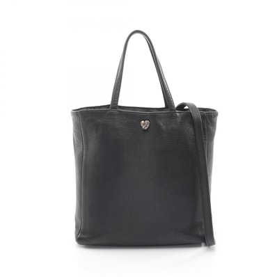 Chrome Hearts Heart 2way Leather Tote Bag "Black"