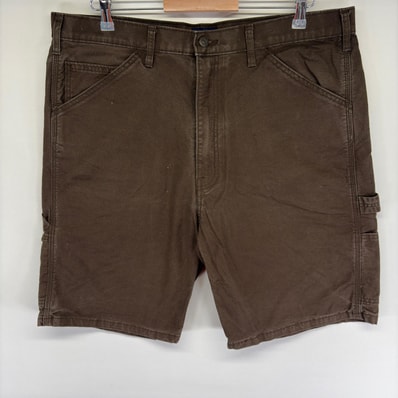 古着 リーバイス Levi's ダック パンツ ペインター ワーク ショートパンツ ハーフ ショーツ ジップ w38 ブラウン系 メンズ