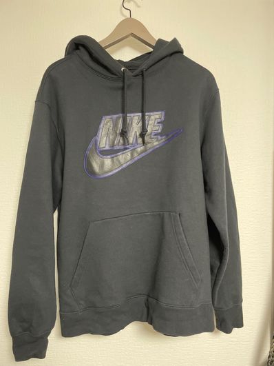 Supreme / Nike® Leather Appliqué Hooded Sweatshirt "Black"
