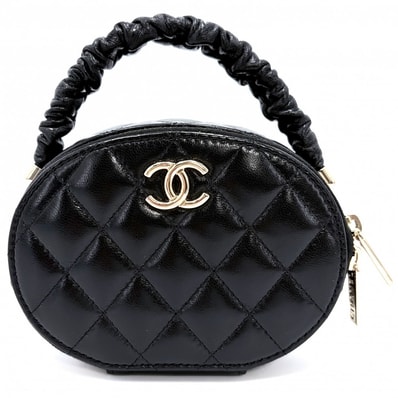 CHANEL シャネル ハンドバッグ マトラッセ バニティバッグ ミニバッグ ココマーク レザー ブラック 黒 ゴールド金具 レディース 美品【中古品】
