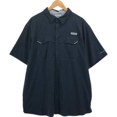 古着 コロンビア Columbia OMNI-SHIELD 半袖 フィッシングシャツ メンズXL相当/eaa550549