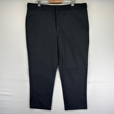 古着 ディッキーズ Dickies パンツ 874 オリジナルフィット センタープレス 大きいサイズ ジッパーフライ w44 L30 グレー系 メンズ