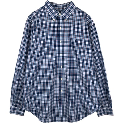 古着 ラルフローレン Ralph Lauren CLASSIC FIT 長袖 ボタンダウンチェックシャツ メンズL相当/eaa678105