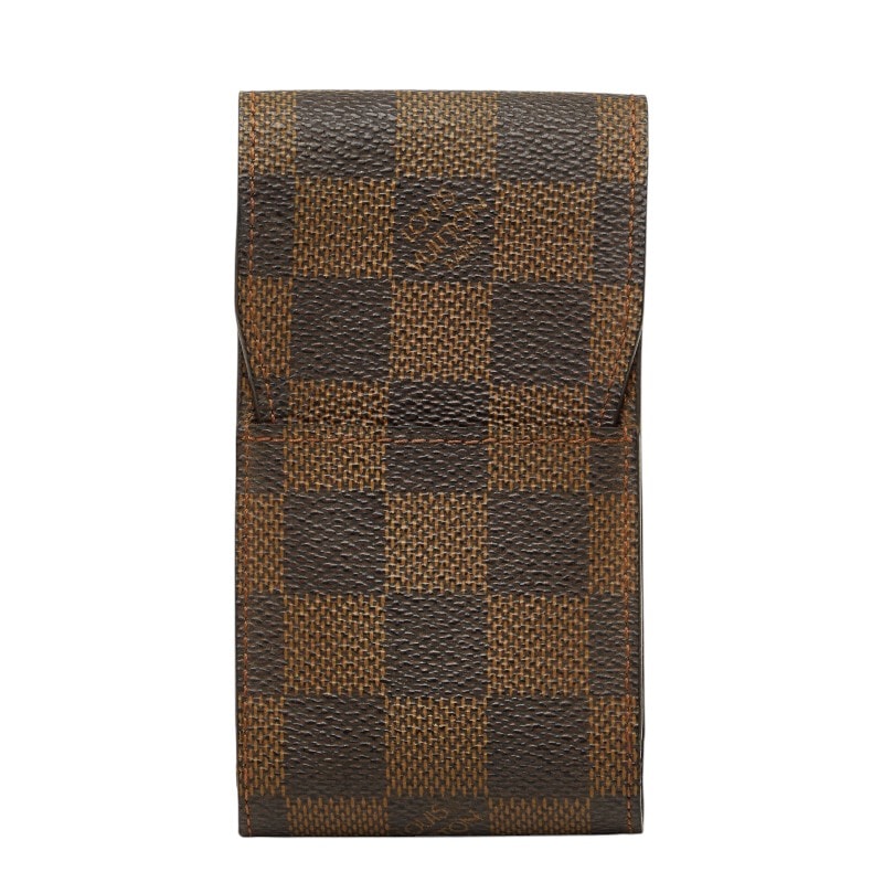 ルイ ヴィトン ダミエ エテュイ シガレット シガレットケース 小物入れ N63024 ブラウン PVC レザー レディース LOUIS VUITTON 【中古】