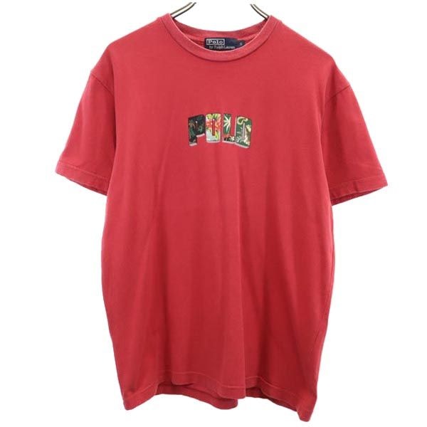 Polo by Ralph Lauren ポロバイラルフローレン ロゴプリント 半袖 Tシャツ S 赤系