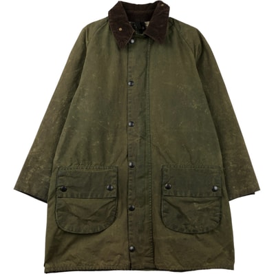古着 80~90年代 バブアー Barbour GAMEFAIR ゲームフェアー 旧3ワラント ワックスコットン オイルドジャケット 英国製 C38 メンズM相当 ヴィンテージ/eaa614857