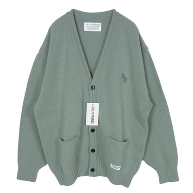WACKO MARIA ワコマリア カーディガン 22AW 22FW-WMK-KN04 Classic Knit Cardigan クラシック ウール ニット カーディガン MINT M【極上美品】【中古】
