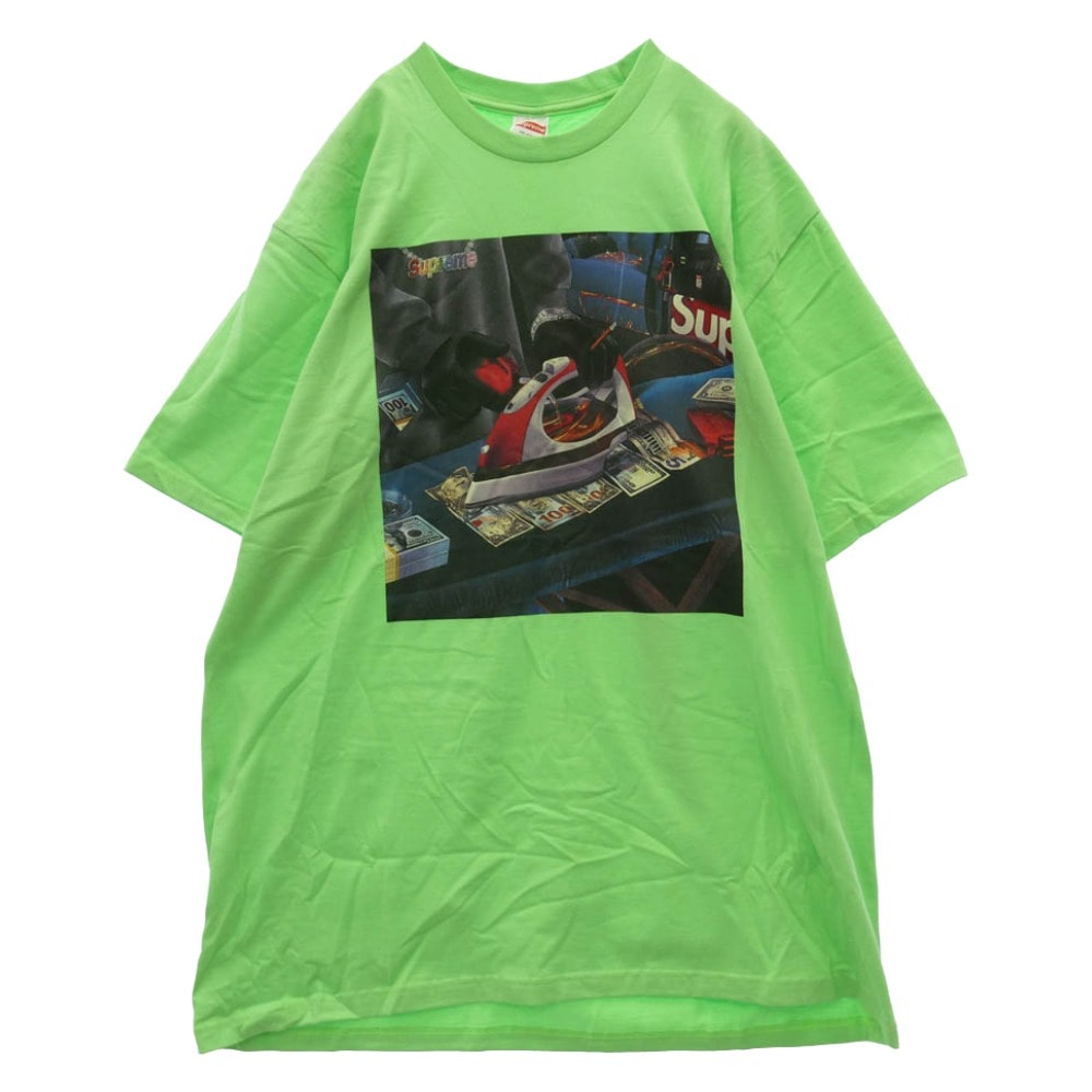 Supreme シュプリーム 22SS Gas Tee Lime ガス ロゴ プリント コットン 半袖 Tシャツ カットソー ライトグリーン系 XL【中古】
