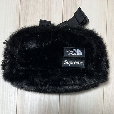 Supreme x The North Face Faux Fur Waist Bag "Black" NM82093I / NF0A5G87