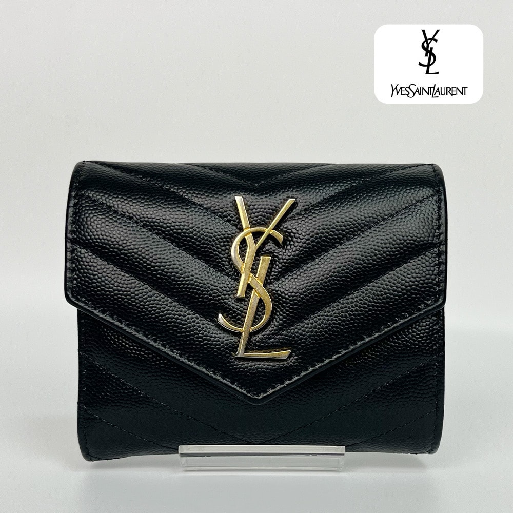 B (目立った傷や汚れなし)】超極美品 SAINT LAURENT キルティング 三