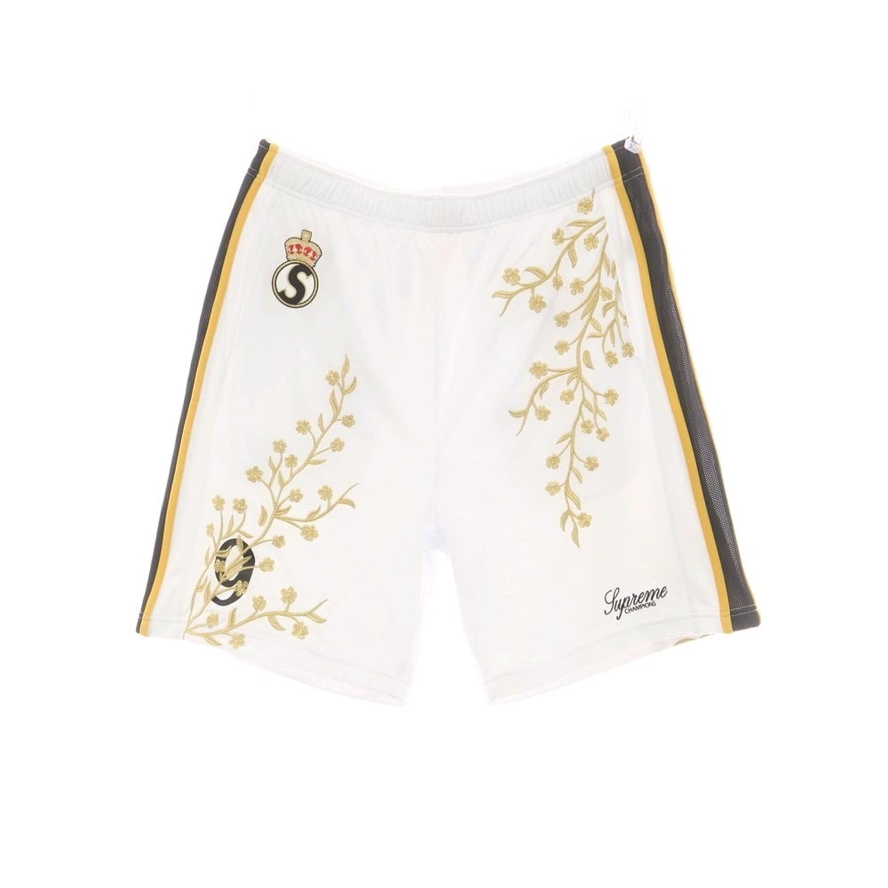 【中古】シュプリーム Supreme 2025年秋冬 Floral Soccer Short ポリエステル ショートパンツ ホワイト【サイズM】【メンズ】