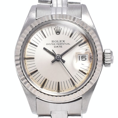 ロレックス ROLEX 6917/4 ヴィンテージ オイスターパーペチュアルデイト Cal.2030 ロングメモリ 自動巻き レディース 良品 腕時計 N#148560