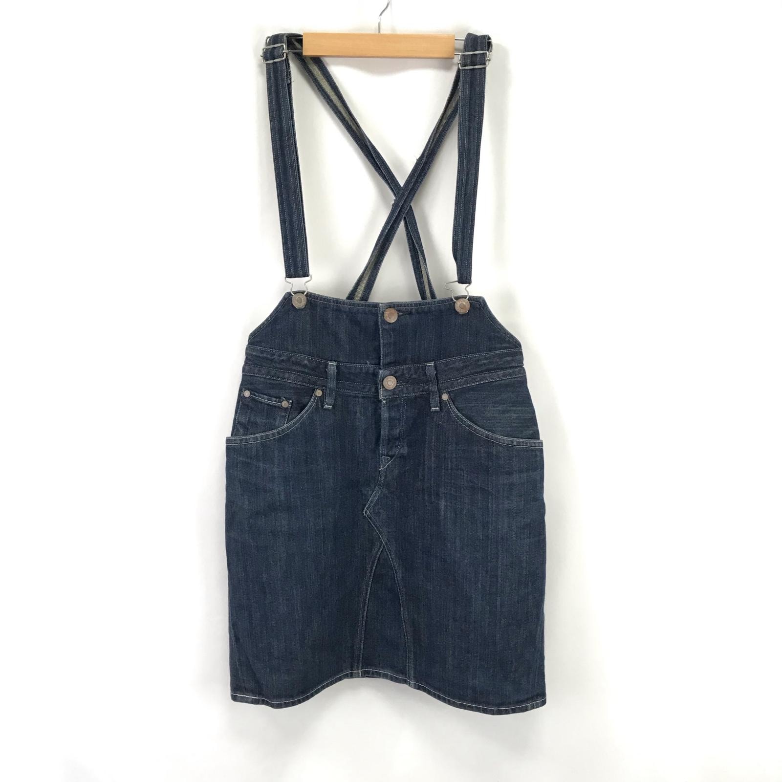 日本製★Levi's【リーバイス】 サロペット/デニムミニスカート【31/M程度?/青系/blue】skirt◆BJ106-e