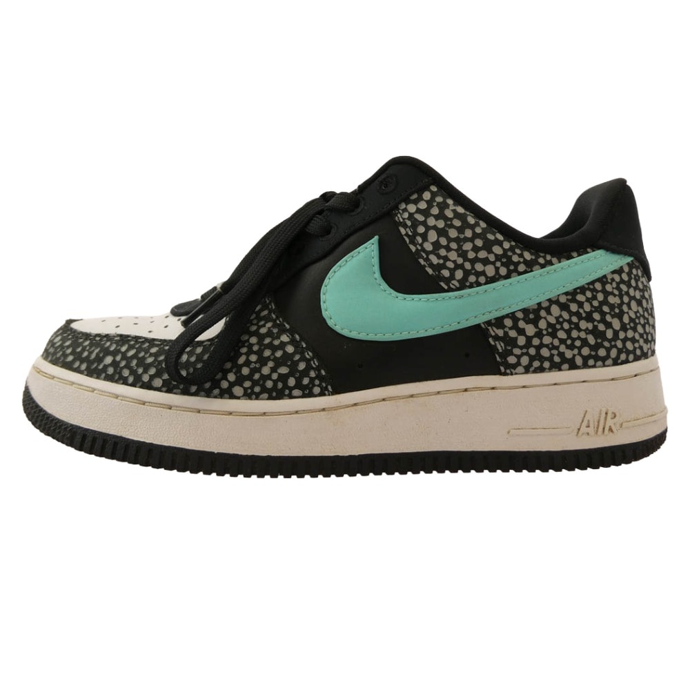 NIKE ナイキ スニーカー DH7128-991 AIR FORCE 1 LOW BY YOU SAFARI COLOR エアフォース1 バイユー ローカットスニーカー ブラック系 ライトブルー系 25cm【中古】