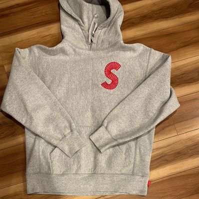 Supreme S Logo Hooded Sweatshirt "Heather Grey" (20FW)