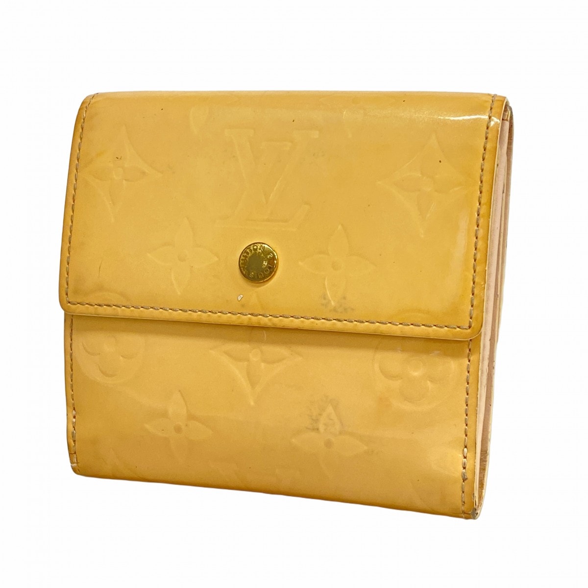 ★SALE【6da0111】ルイヴィトン 三つ折り財布 ヴェルニ ポルトモネビエカルトクレディ M91316 マシュマロピンク【中古】レディース