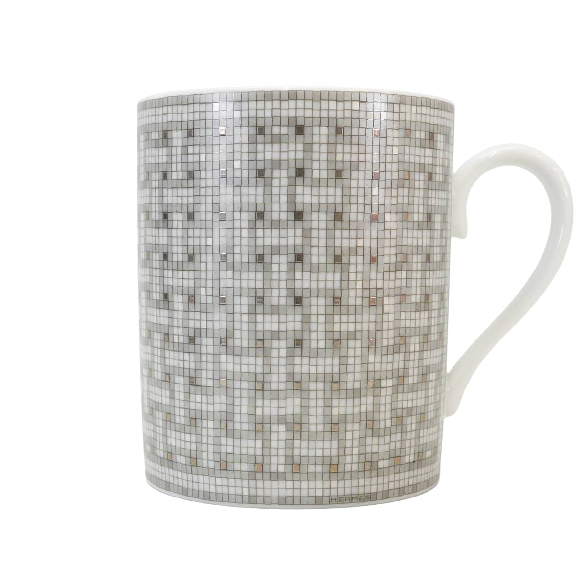 HERMES エルメス マグカップ モザイク 24 (ヴァンキャトル) 300ml プラチナ ポーセリン(陶器) P035031P 新品