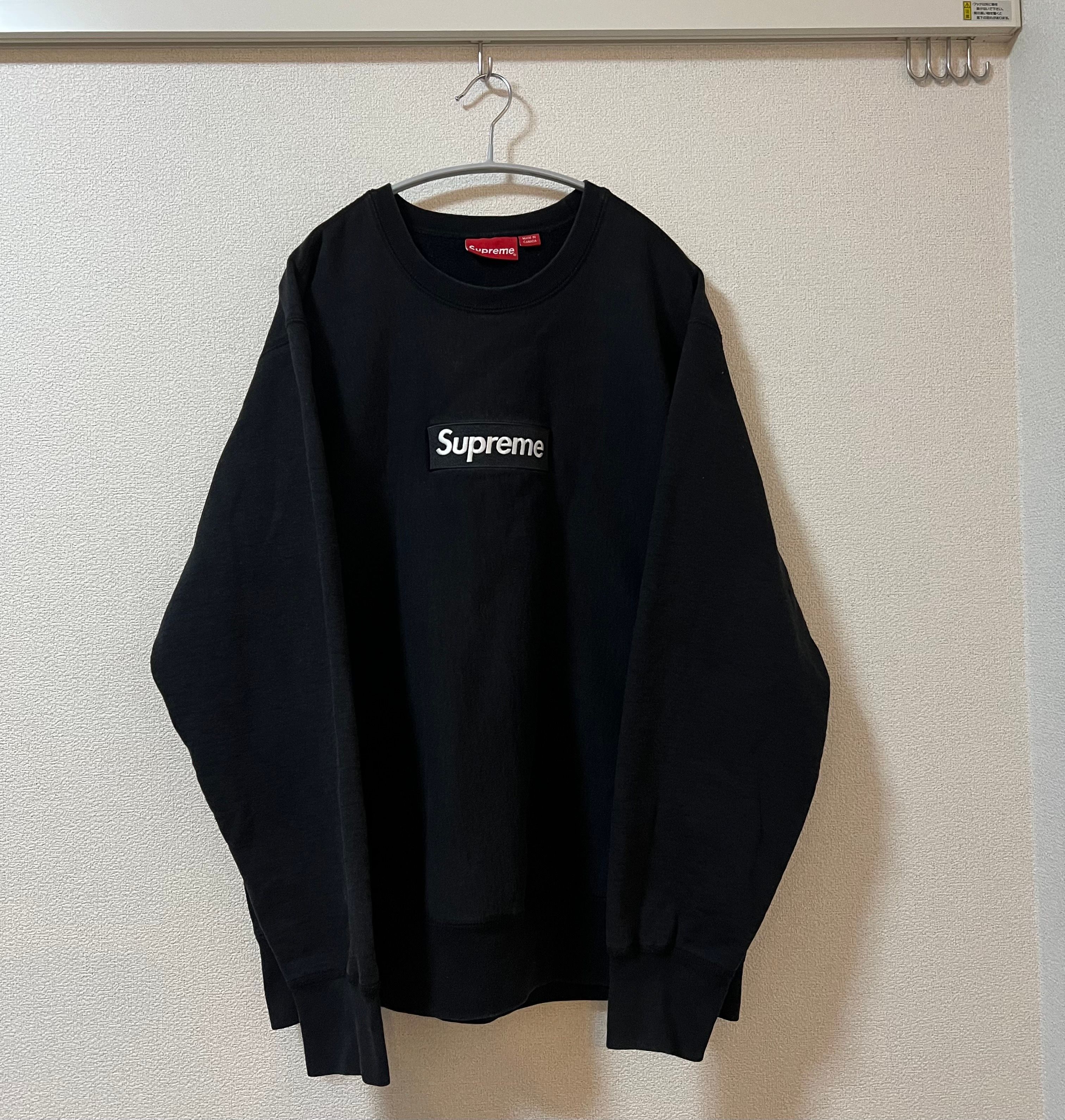 シュプリーム ボックス ロゴ クルーネック スウェットシャツ "ブラック" (18FW)