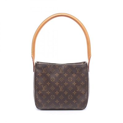 ルイ・ヴィトン LOUIS VUITTON ルーピングMM ショルダーバッグ バッグ PVCコーティングキャンバス レザー モノグラム レディース ブラウン系 M51146 【中古】