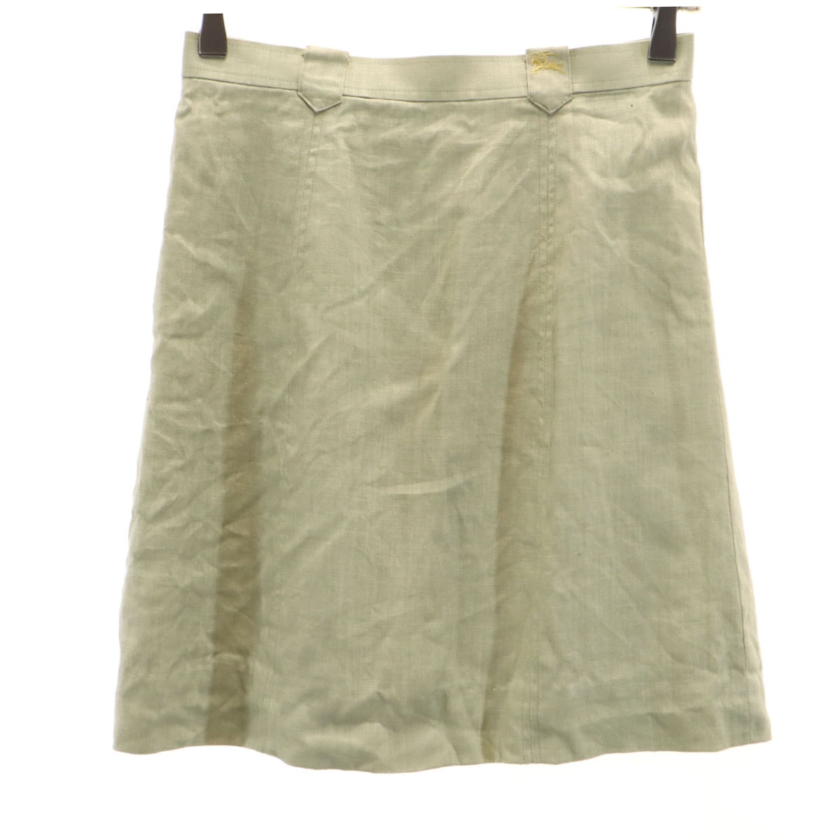 Burberrys バーバリーズ 90s アイリッシュリネン オールド ミニスカート 9 イエローベージュ系