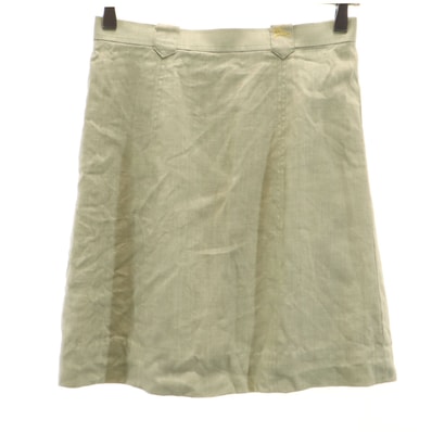 Burberrys バーバリーズ 90s アイリッシュリネン オールド ミニスカート 9 イエローベージュ系