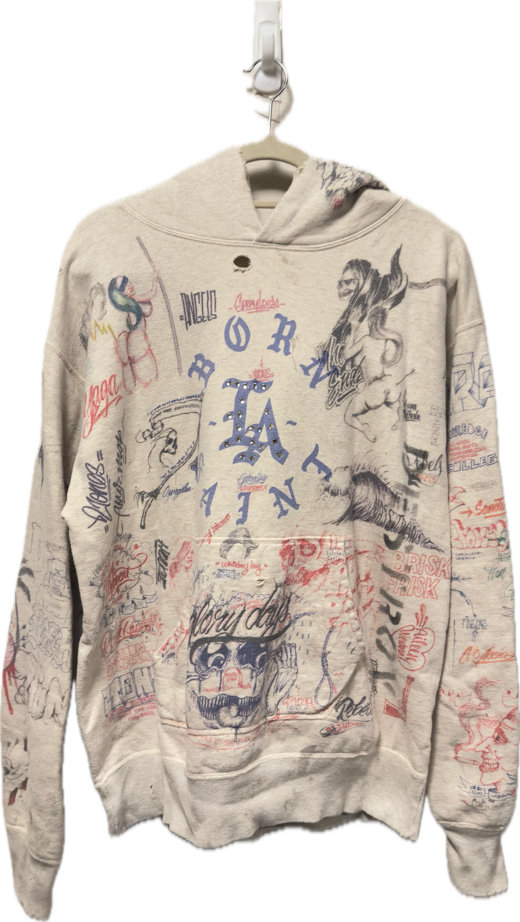 セントマイケル x ボーンレイズド 24SS LA フーディー "グレー" SM-YS8-0000-C11