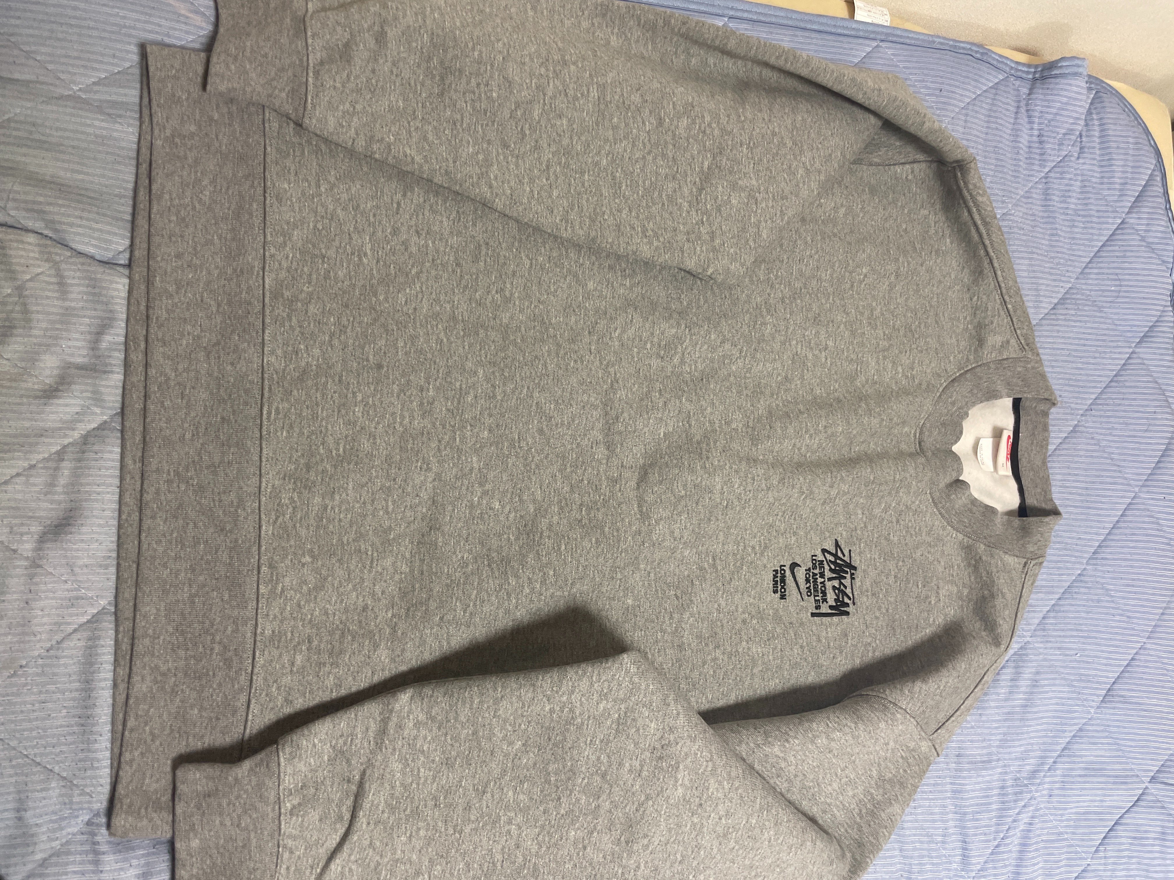 Nike x Stussy International Crewneck Sweatshirt (US Size) "Grey" DC4198-050