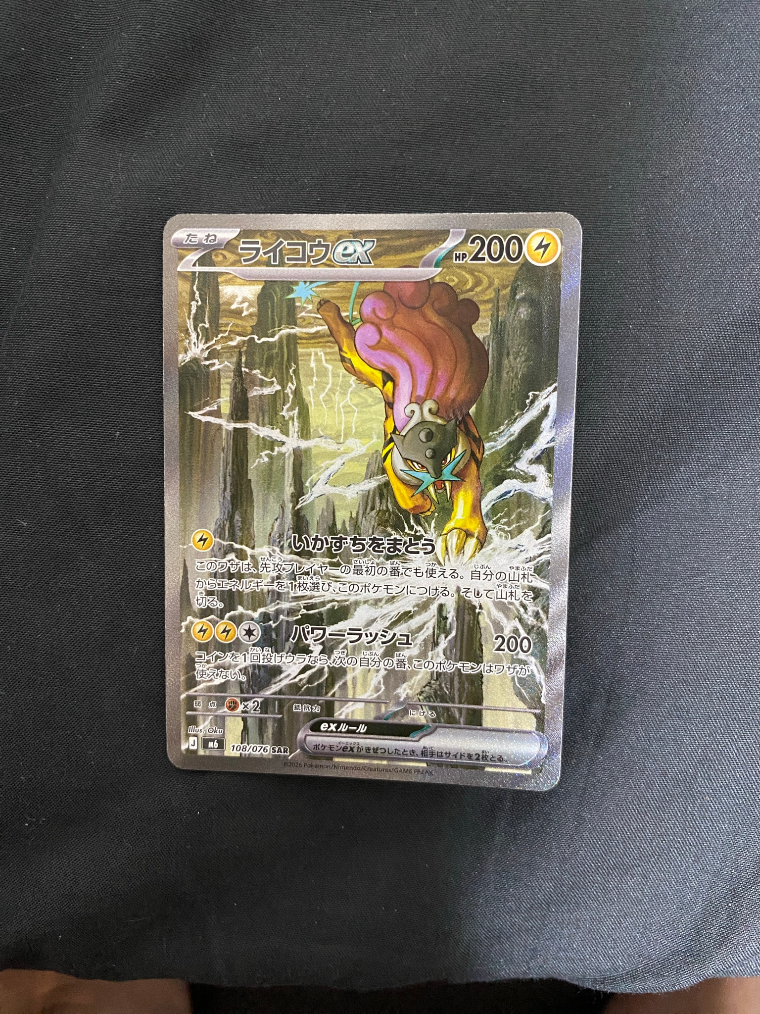 ライコウex SAR [M6 108/076](拡張パック「ストームエメラルダ」)