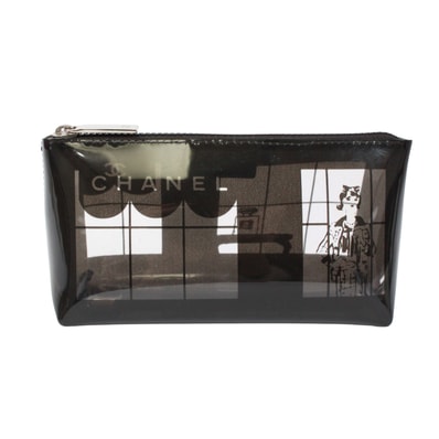 シャネル クリアポーチウィンドウラインポーチ レディース